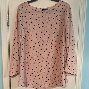 Lane Bryant Pink and‎ Black 3/4 Sleeve Relaxed Blouse box98